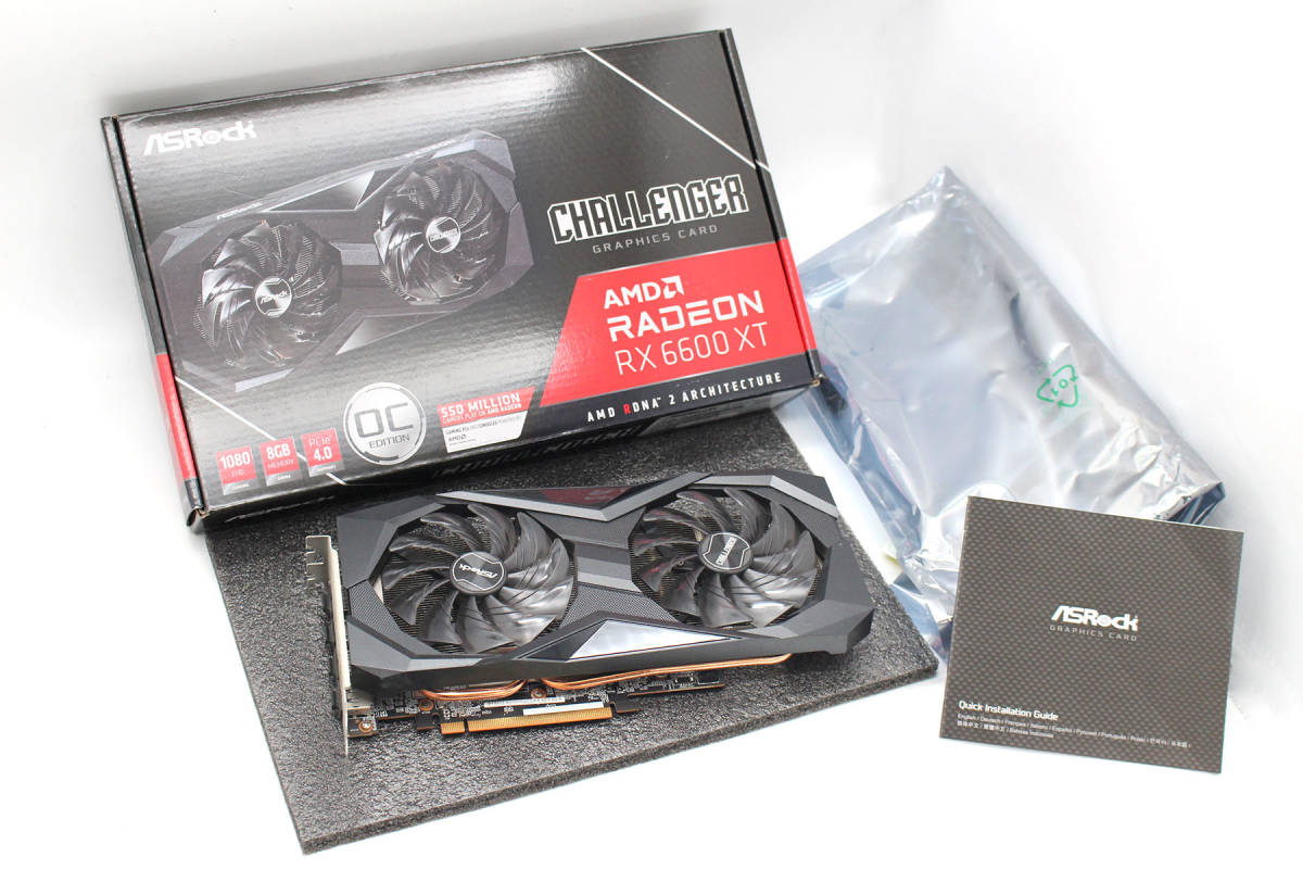 美品】RX6600XT （中古美品 箱付き 動作確認済 ASRock Radeon RX 6600 