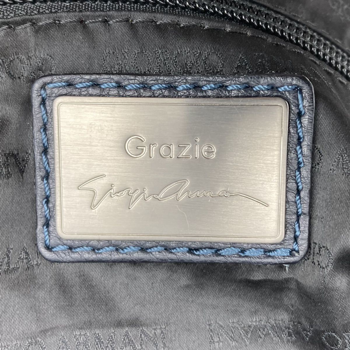 1円 □極美品□ GIORGIO ARMANI ジョルジオアルマーニ ボストンバッグ 