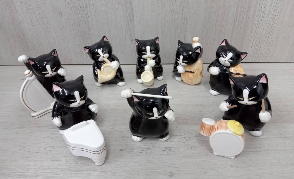 【中古良品】セブンコーポレーション 黒猫楽団 8体セット