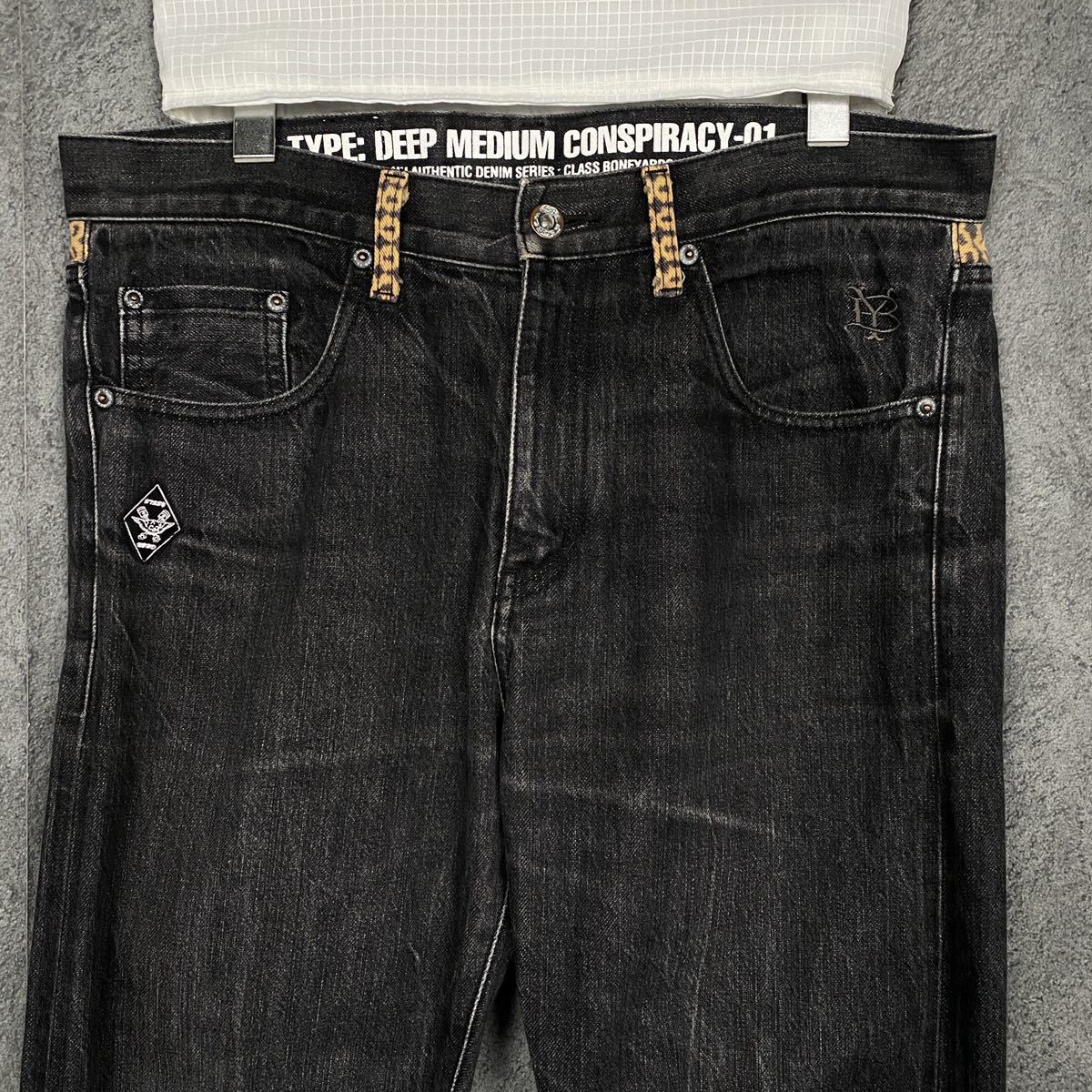 希少 NEIGHBORHOOD x STUSSY 10AW レオパード デニム パンツ 