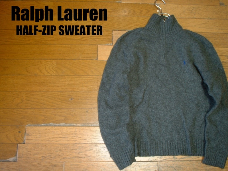  高級POLO by RALPH LAURENワンポイントラムウールセーターLハーフジップ正規ポロバイラルフローレンプルオーバーグレーLAMBSWOOL(セーター)｜売買されたオークション情報、yahooの商品情報をアーカ 男性用
