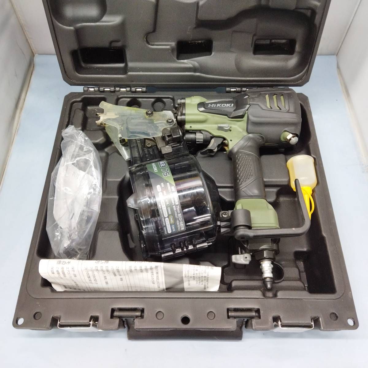 格安，大得価 HiKOKI NV75HR2 S 高圧ロール釘打ち機 限定色:アブソリュートグリーン 3116/工具宮竹店(エア釘打機)｜売買されたオークション情報、yahooの商品情報をアーカイブ公開 - オークファン エア釘打機