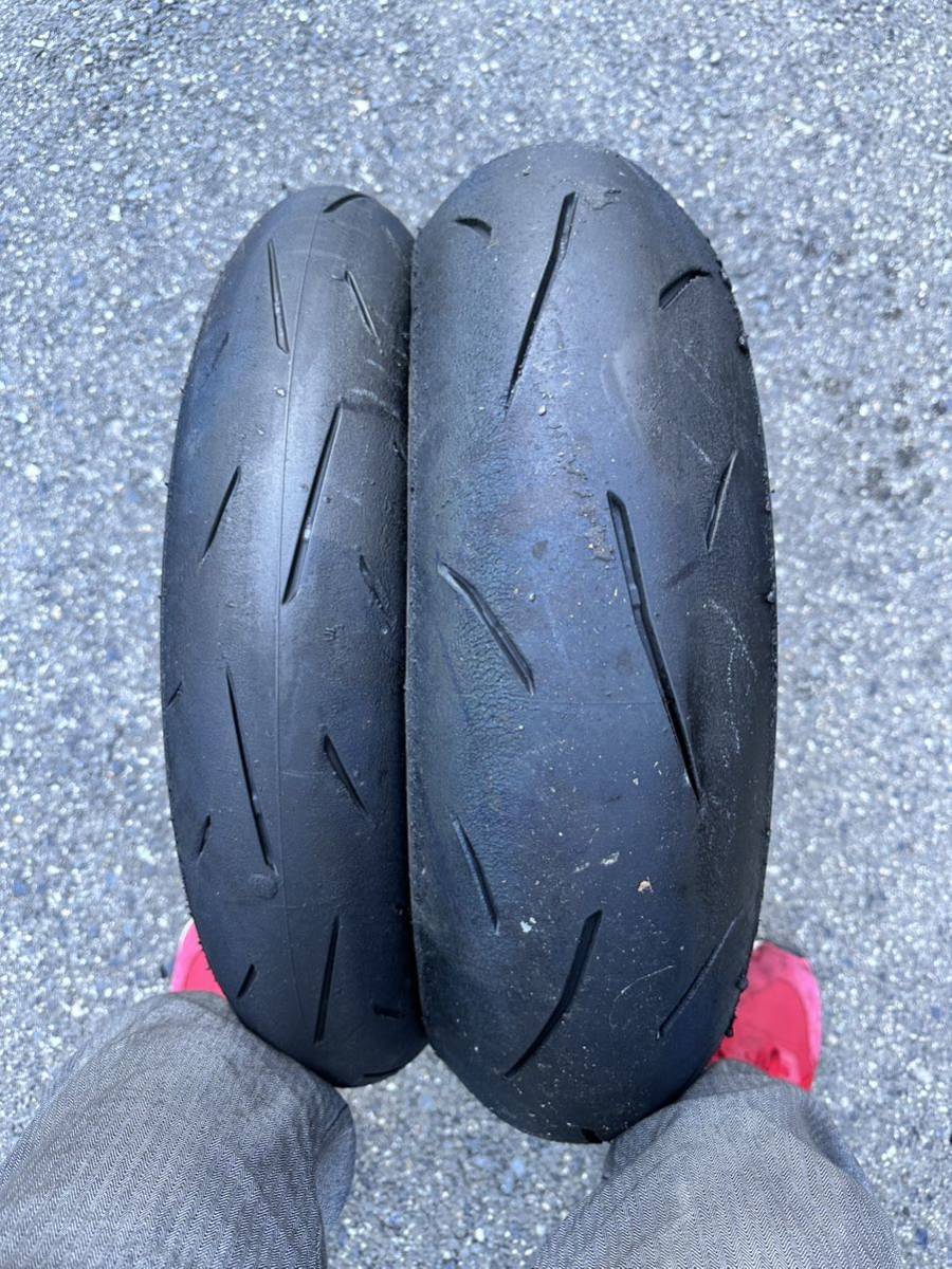 ダンロップ α-13SP 110⁄70R17、140⁄70R17セット α13sp