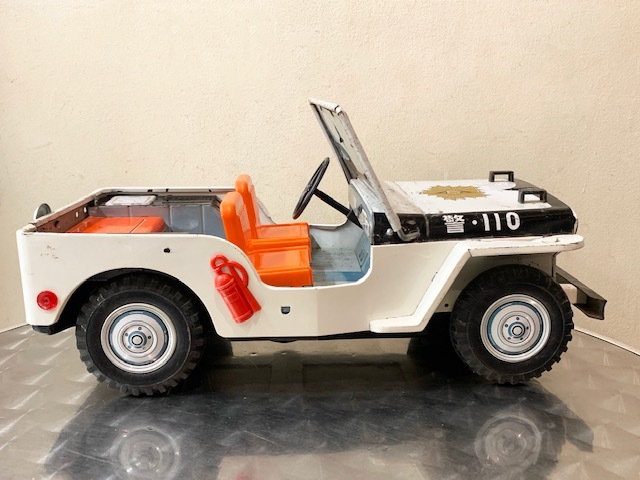 □昭和レトロ□Made in JAPAN□ブリキ 警察パトロール ジープ□全長