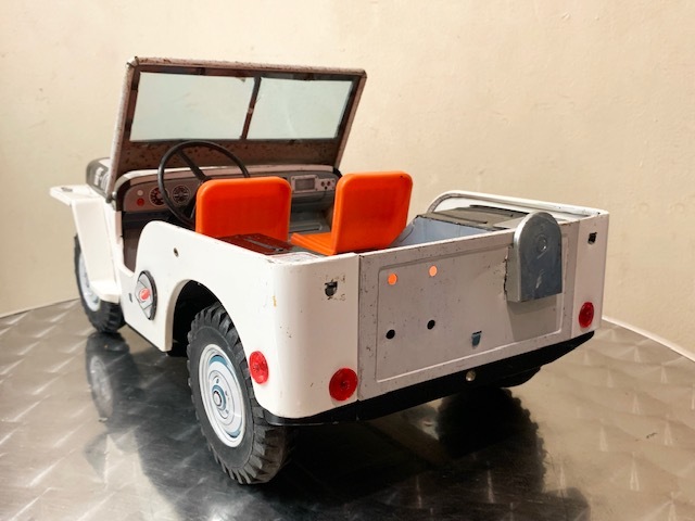 □昭和レトロ□Made in JAPAN□ブリキ 警察パトロール ジープ□全長