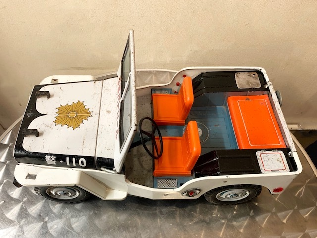 □昭和レトロ□Made in JAPAN□ブリキ 警察パトロール ジープ□全長