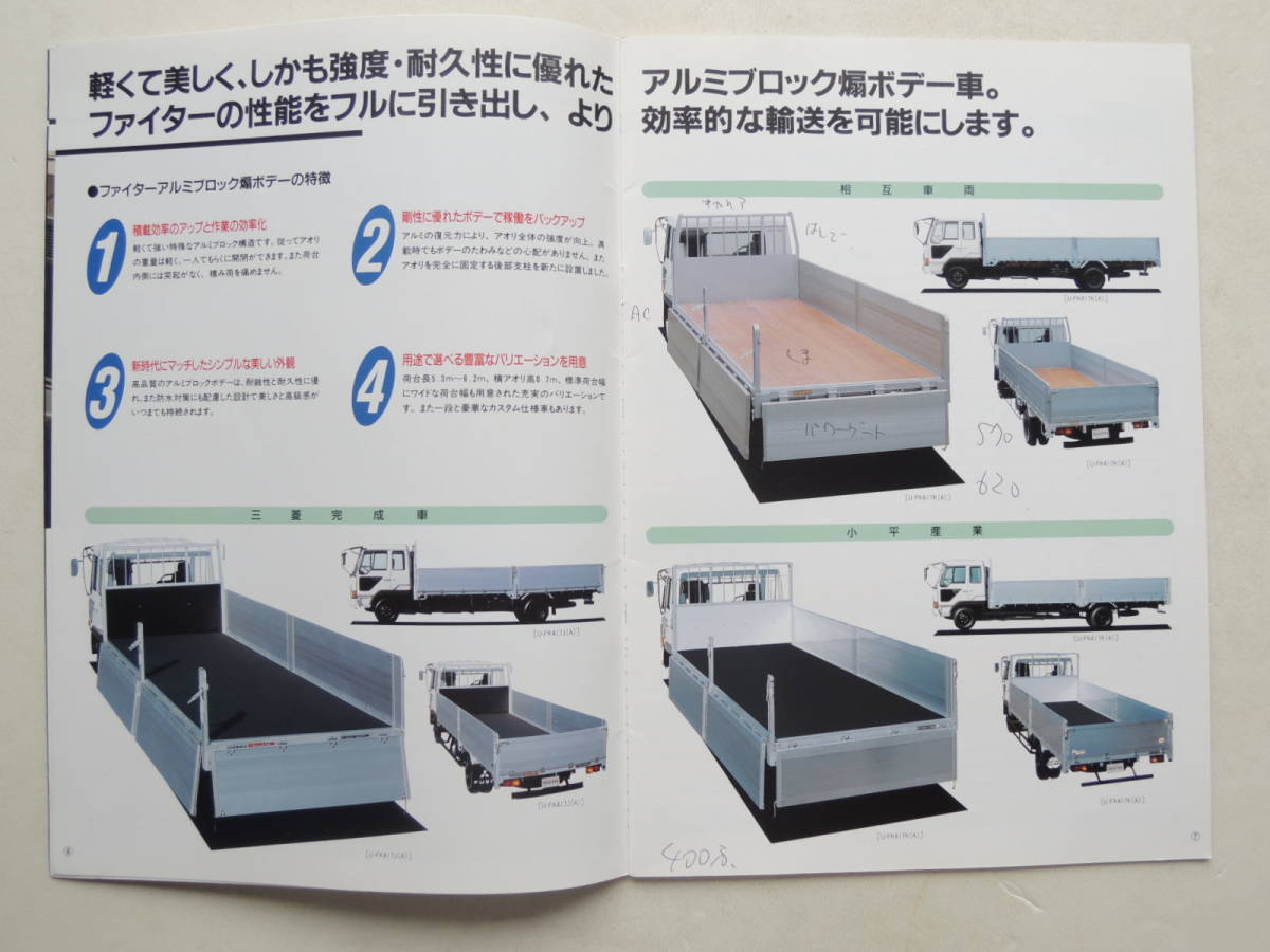 ふそうfk カタログ 三菱ふそう中型トラック ファイターFKカタログ 1990