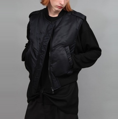 ■完売 5万2800円 ato MA1 PADDED ダウンベスト 48