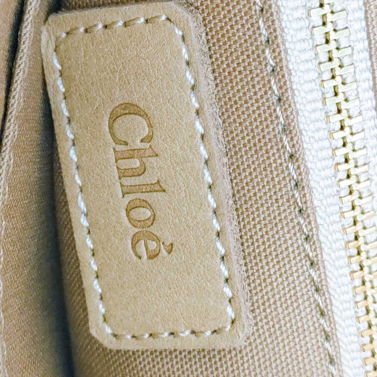 Chloe クロエ ハンドバッグ トート 手提げ レザー 編み込み ブラウン系 