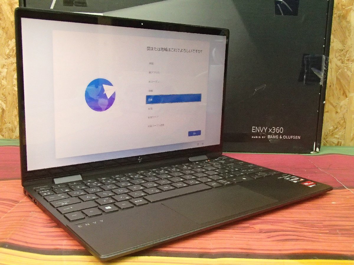 △展示美品 1円スタート HP ENVY x360 13-ay0047AU△AMD Ryzen3 4300U 