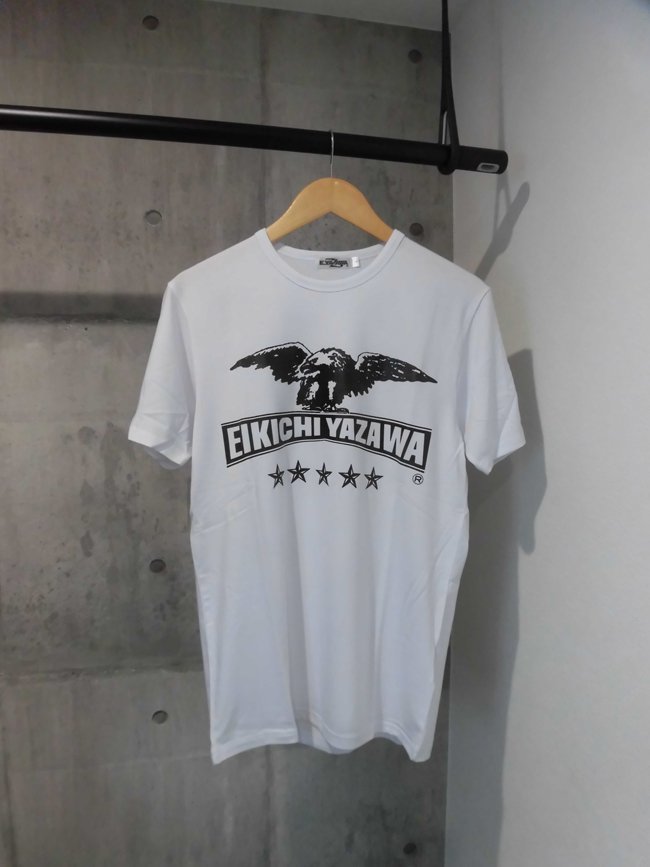 E.YAZAWA Tシャツ ROCK WORLD Lサイズ 矢沢永吉 E.YAZAWA Tシャツ ワシロゴ Lサイズ/白/コレクション グッズ