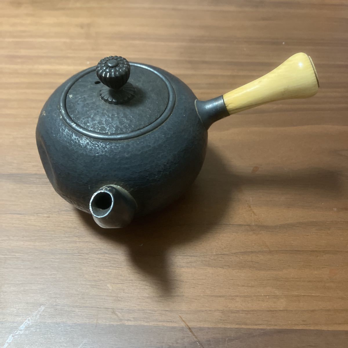 純銀急須 煎茶道具 茶道具 象牙風持ち手 純銀刻印 約167g(鉄瓶)｜売買