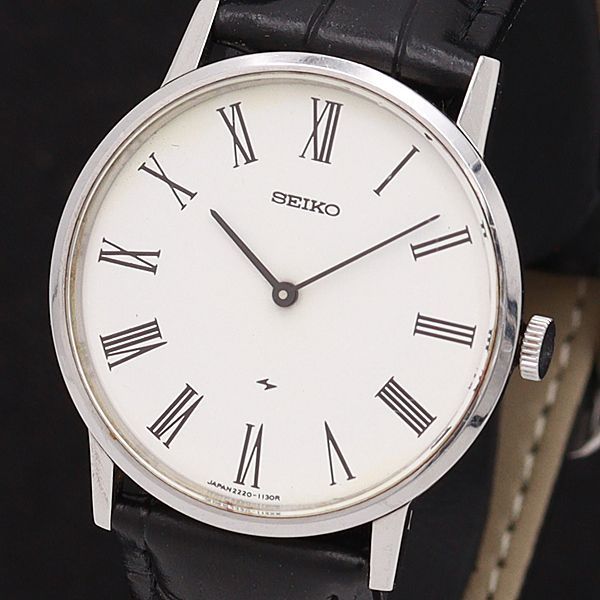 セイコー シャリオ 2220-0430 手巻き ゴールド OH済 稼働 SEIKO 腕時計 