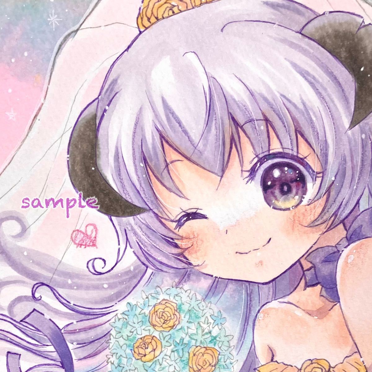 同人 手描き イラスト □ ひぐらしのなく頃に □ 羽入 □ 原画 □ 小