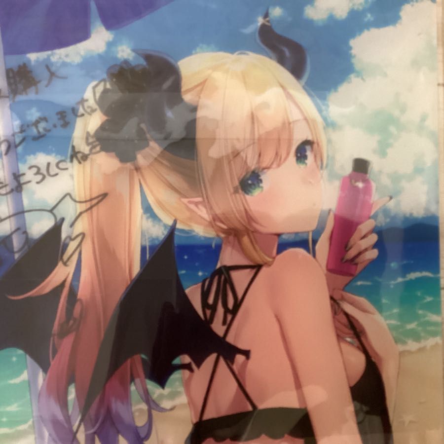 現状】Vtuber ホロライブ 癒月ちょこ 直筆サイン入り水着アクリル 