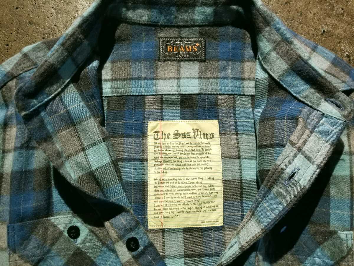SSZ x BEAMS PLUS 22AW 別注オーバーサイズ フランネルシャツ i