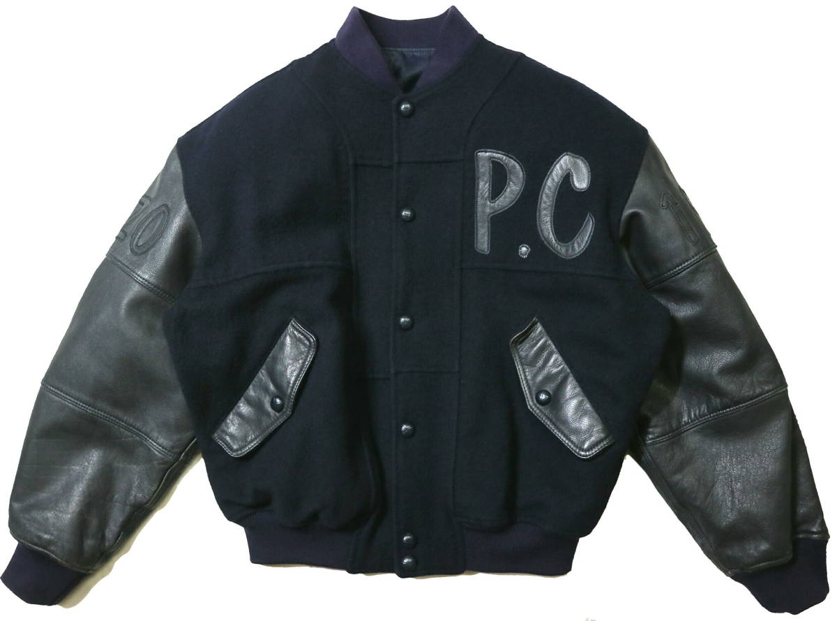  訳あり 着用感 /良好 PAZZO CLUB パッゾ 革製レタード 袖革スタジャン ゆったりLサイズ 身長174-177センチ位(Lサイズ)｜売買されたオークション情報、yahooの商品情報をアーカイブ公開 - オークフ スタジアムジャンパー