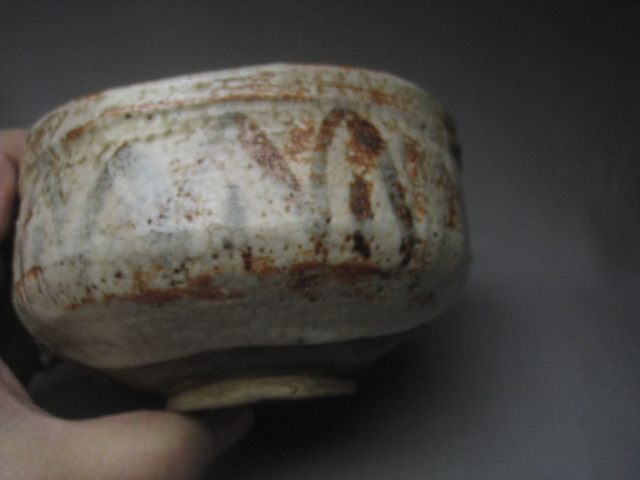 時代絵志野茶碗 1個 / 茶道具 志野沓茶碗 緋色茶碗 酒器 織部 唐津