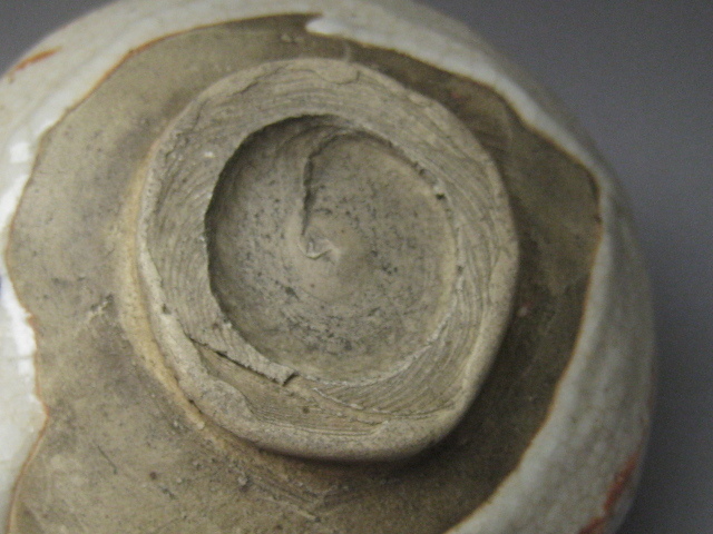 時代絵志野茶碗 1個 / 茶道具 志野沓茶碗 緋色茶碗 酒器 織部 唐津 黄