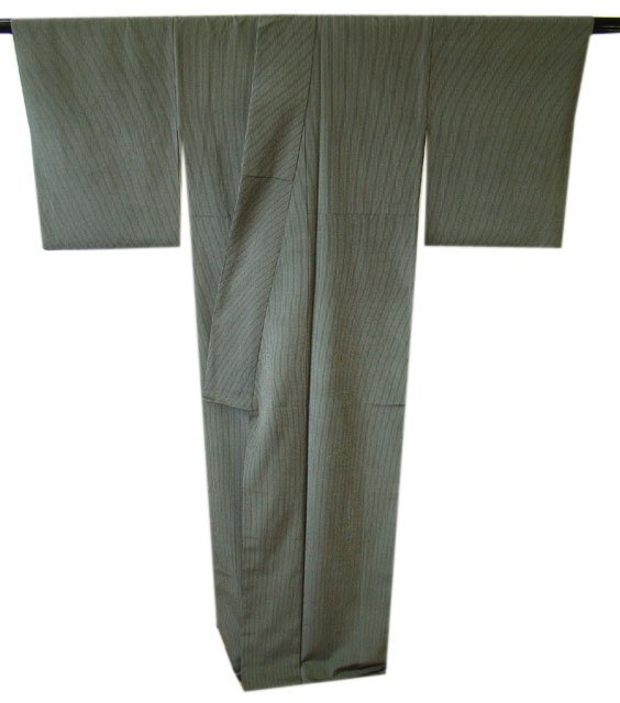 時代屋 美品！ 裄65.2cm 塩沢紬 正絹 仕立上り 150cm～158cm Ts291