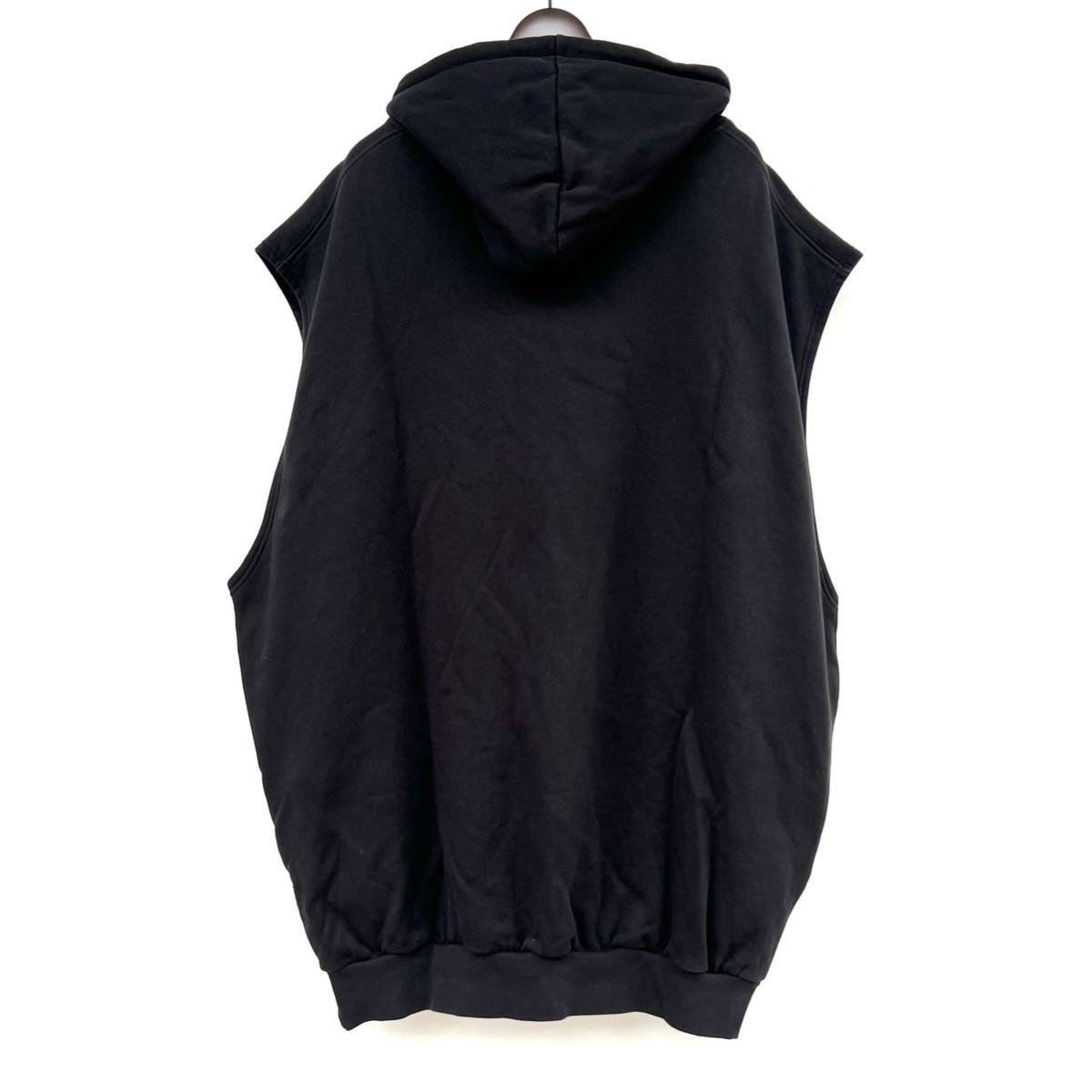 acne studios ノースリーブ パーカー XXS ブラック オーバーサイズ 