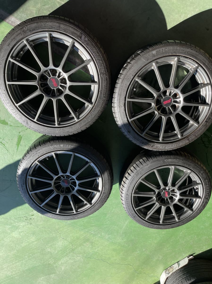 スバル WRX STI 限定車 R205 純正 18インチ ホイールタイヤ 8.5J 