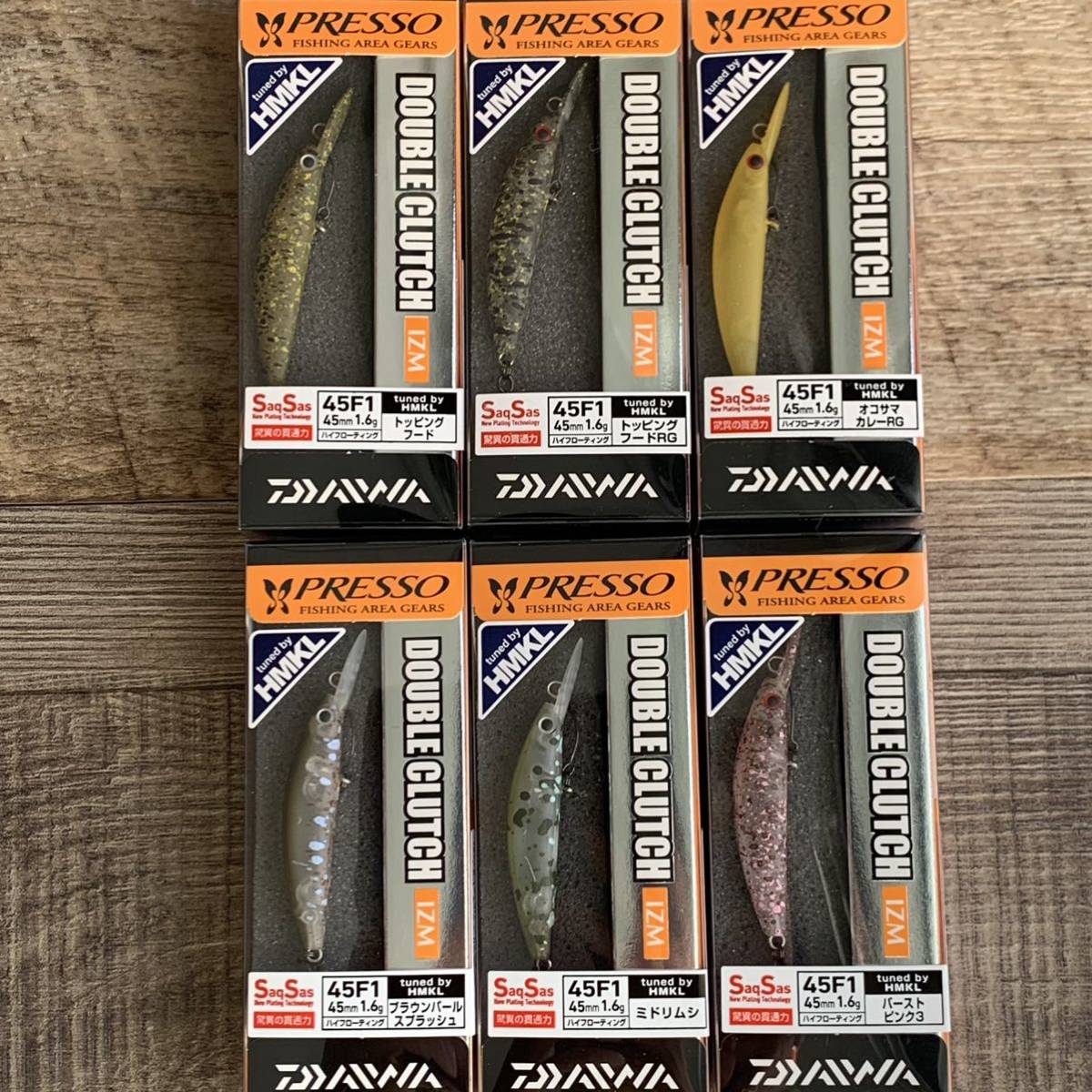 ダイワ　プレッソ　ダブルクラッチ 45F1 人気カラー 6点セット エリアトラウト ハンクル HMKL ミドリムシ トッピングフード オコサマカレー
