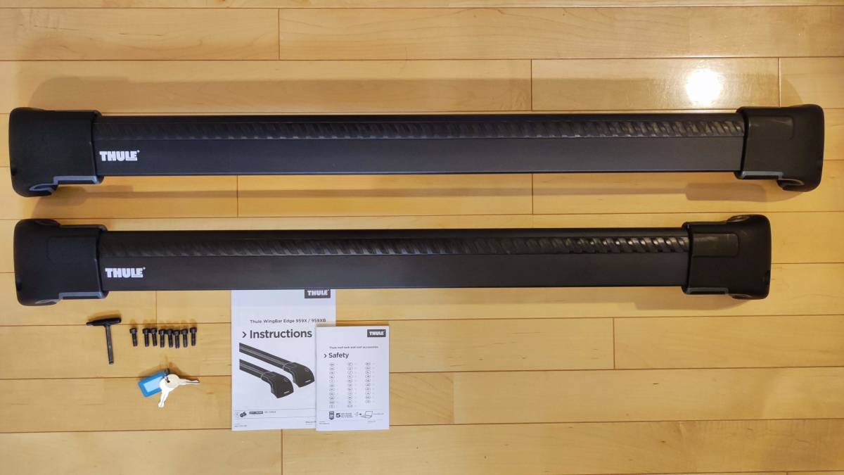 【中古・美品】Thule WingBar Edge 9595B（M/L）【送料込み・メンテナンス済み】スーリー　ウィングバーエッジ　キャリア