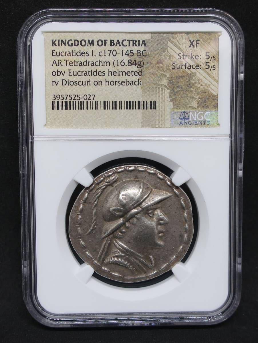 年末感謝！・満点評価！・1円出品】 バクトリア エウクラティデス 紀元前170-145 テトラドラクマ銀貨 XF5/5-5/5 NGC アンティーク コイン(ヨーロッパ)｜売買されたオークション情報、Yahoo!オークション(旧ヤフオク!) の商品情報をアーカイブ公開 -  オークファン（aucfan.com）