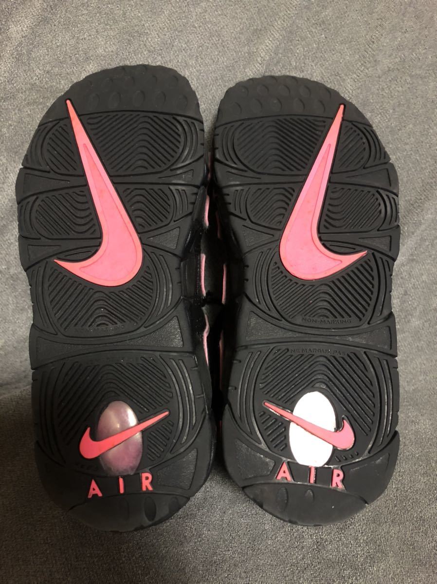 希少中古品NIKE MORE UPTEMPO エアモアアップテンポ モアテン 黒ピンク 