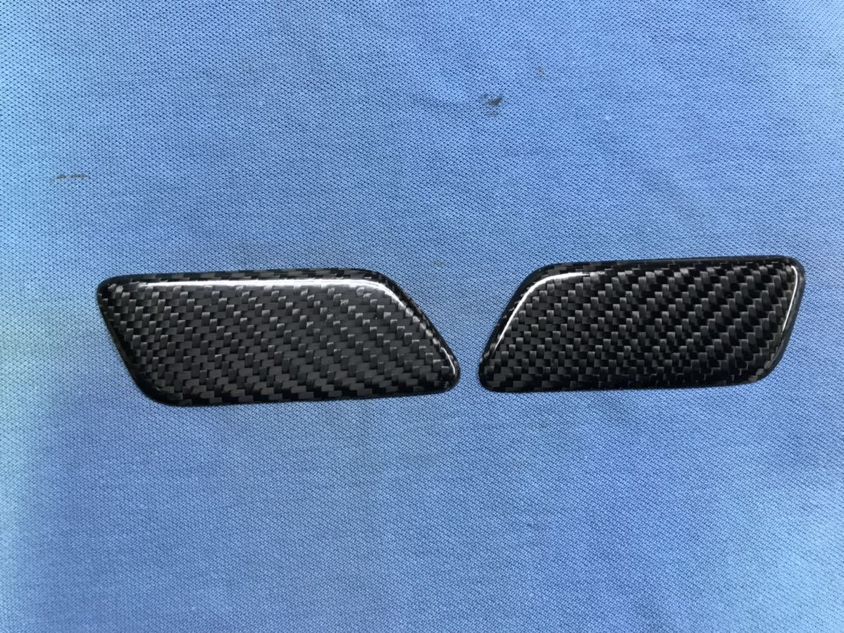 汎用 ダミー カーボンヘッドライトウォッシャーカバー Bタイプ