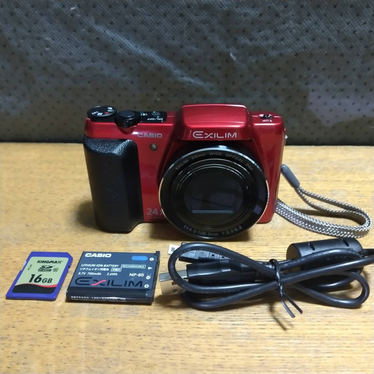大得価，低価】 【美品】☆CASIO EXILIM デジタルカメラ EX-H50 レッド