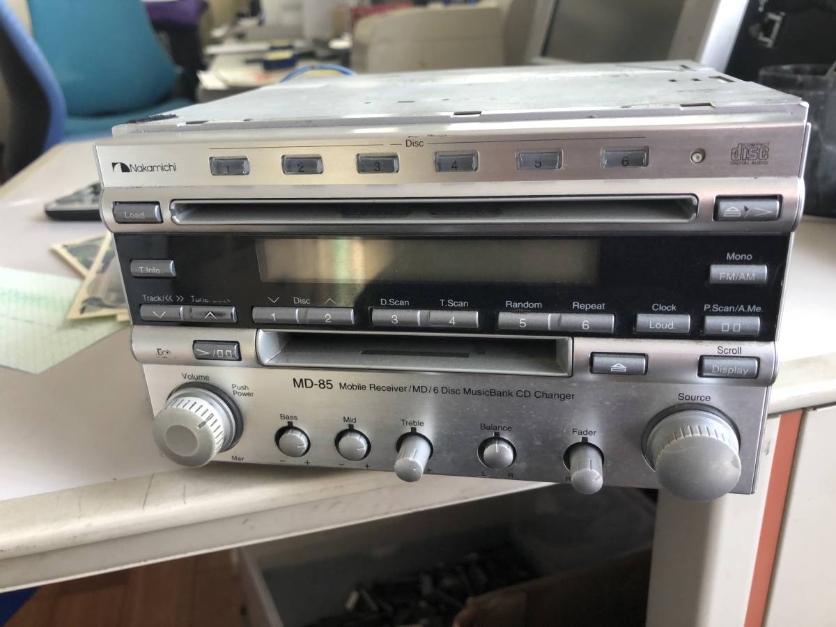ナカミチ Nakamichi MD-85 CD/MD 2DINデッキ JUNK(CD＆MDプレイヤー