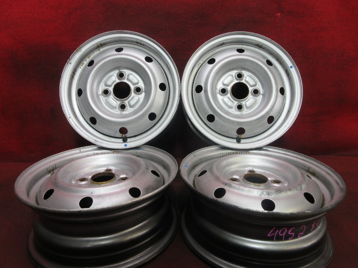 スチール ホイール 4本 トヨタ 純正 13×5J 4穴 PCD 100 +39 ハブ