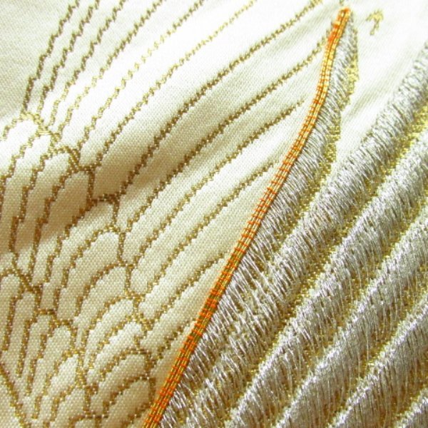 ☆着物10☆ 1円 絹 打掛 金駒刺繍 飛鶴 群鶴 袷 身丈182cm 裄65.5cm