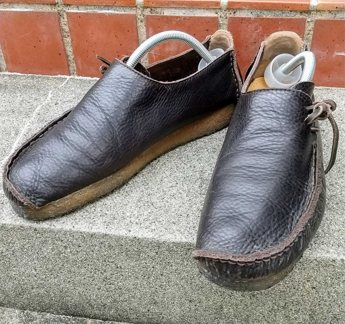 Clarks ORIGINALS クラークス UK8G/CN26.0 ブラックレザー ラガー 