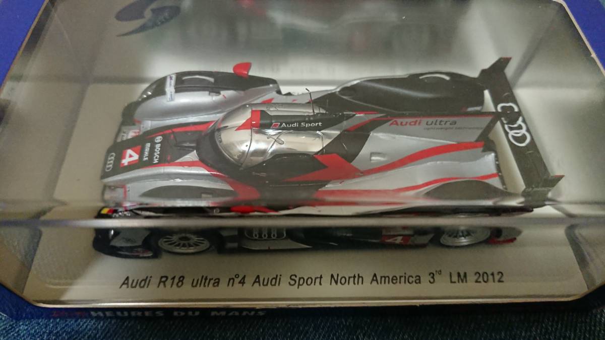 1/43 SPARK 2012年ルマン24時間レース3位 アウディR18ウルトラ#4 M・ボナノミ、O・ジャービス、M・ロッケンフェラー