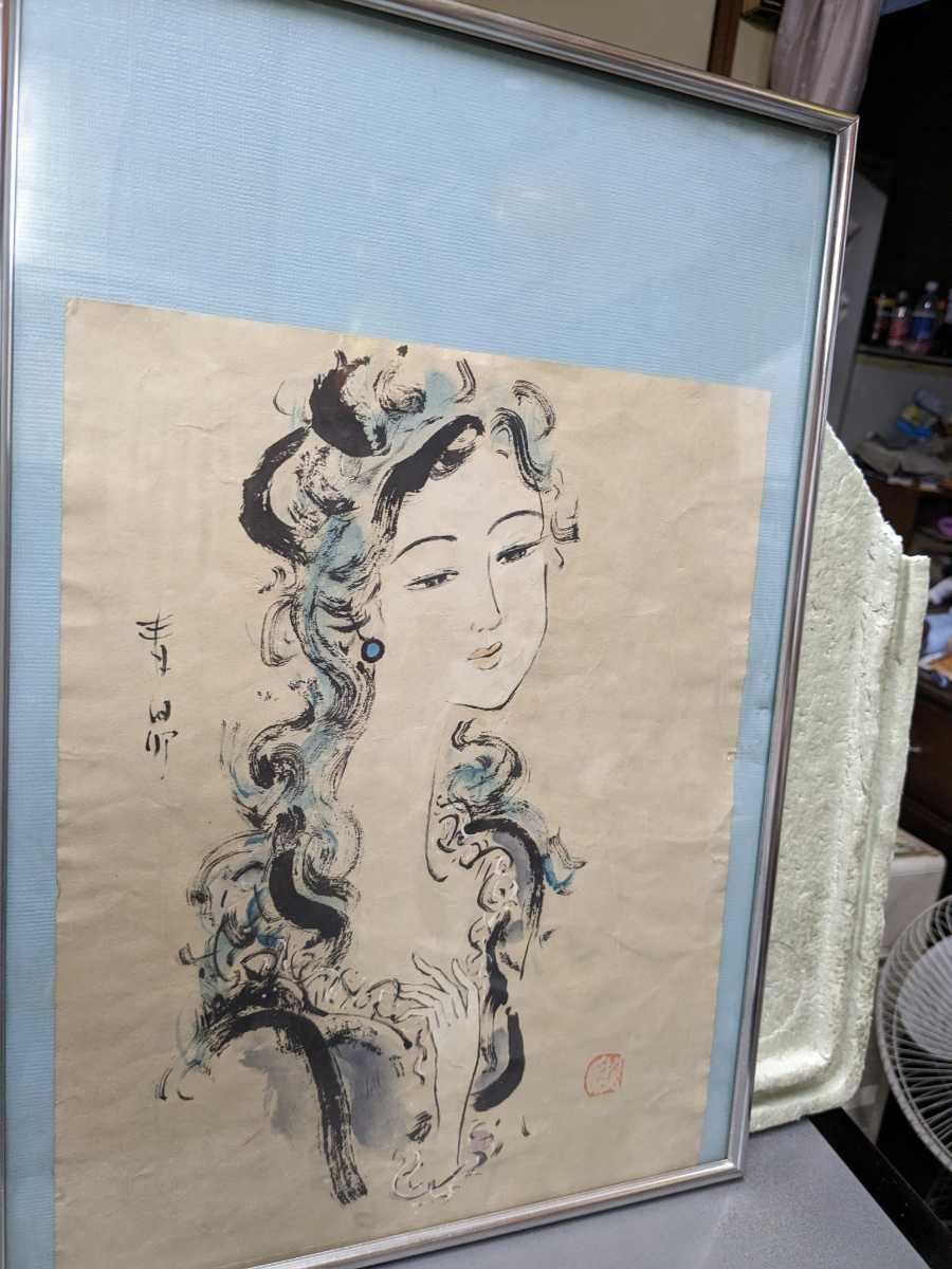中国絵　美人画　漢時代の美人 美術　古美術 美人画 中国 中国美術 古美術 肉筆 古い 画家 公式通販 中国画 唐美人図