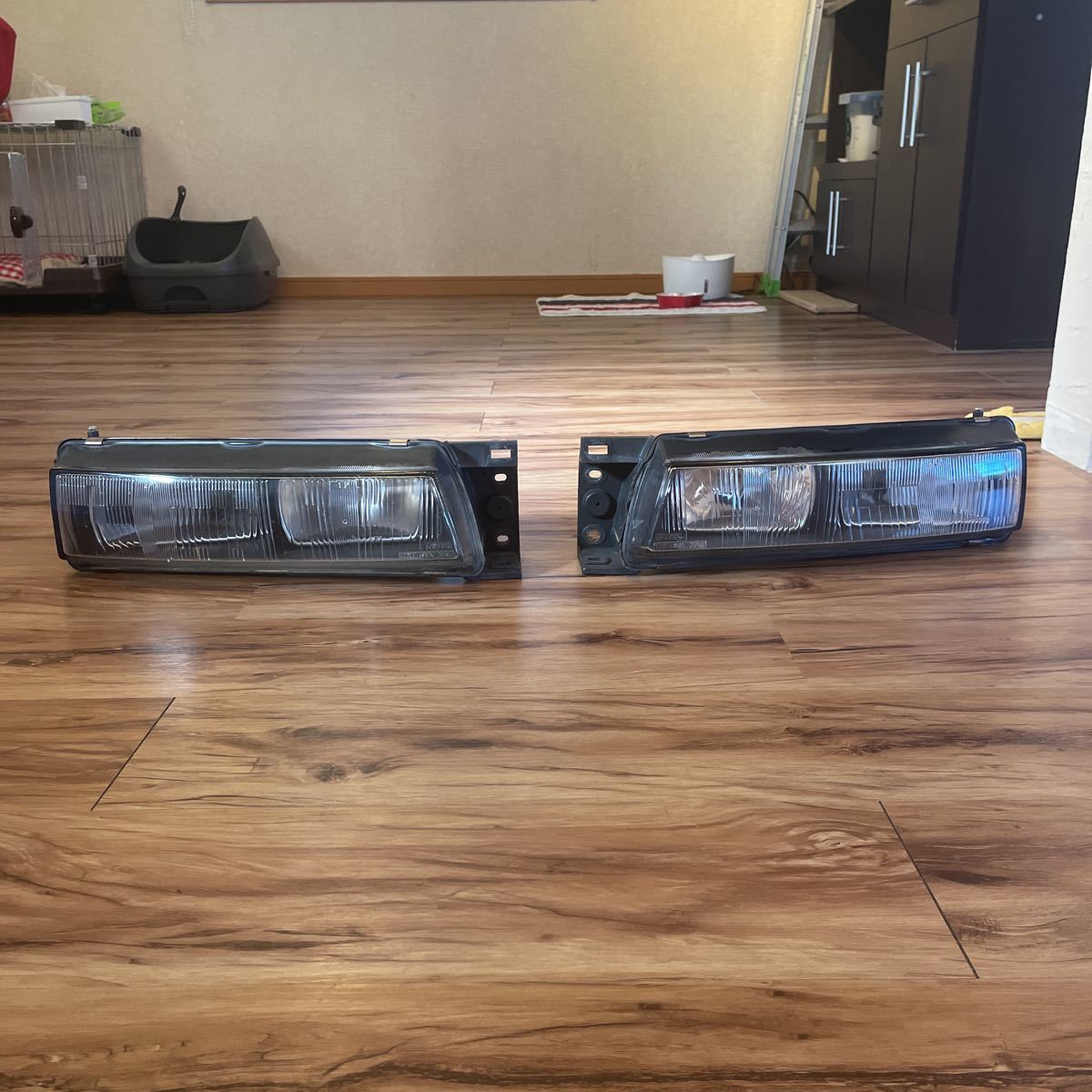 S13シルビア 角目 左右セット 日産 ヘッドライト シルビア 