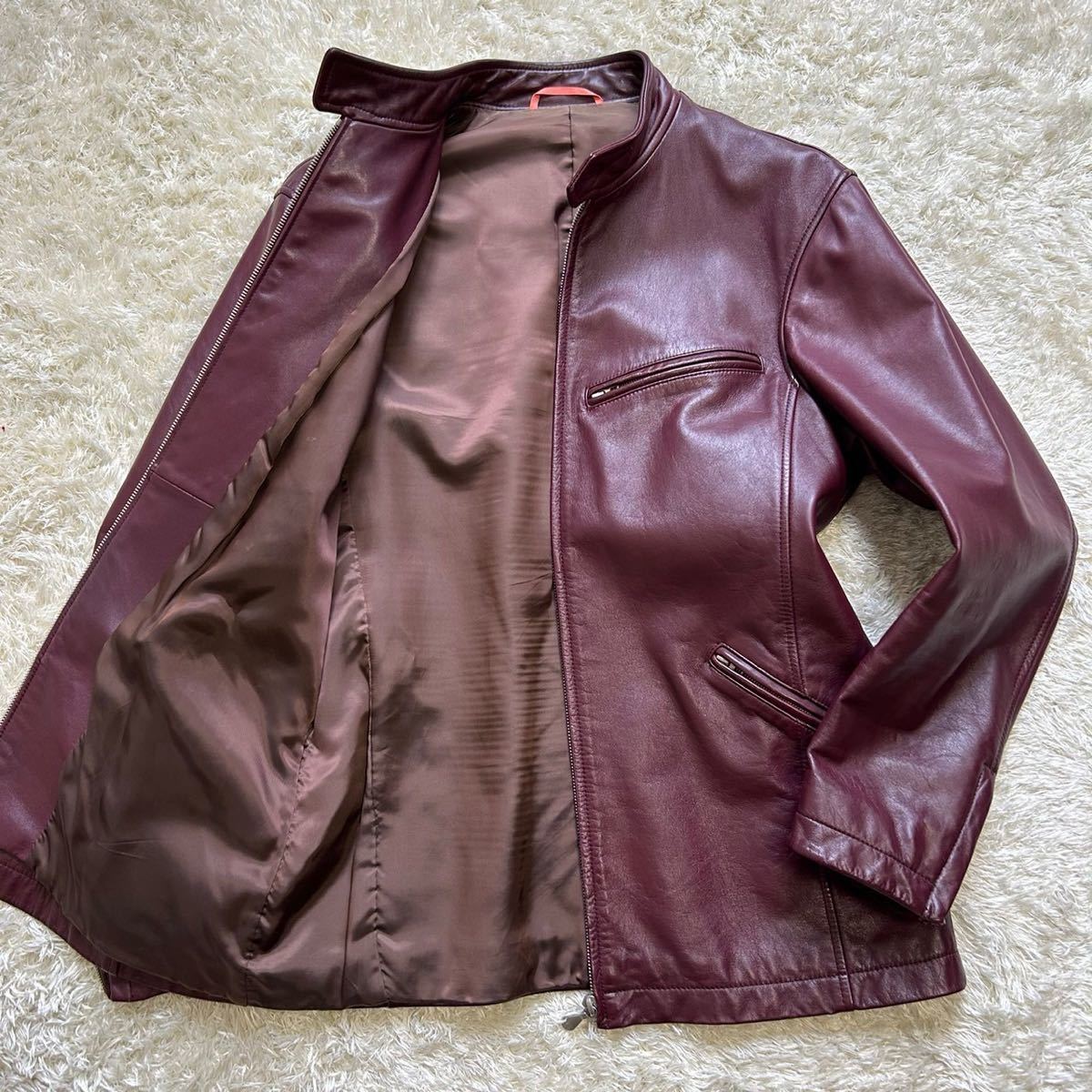 美品【紳士の色気】PaulSmith ポールスミス カーフスキン 牛革 レザー 
