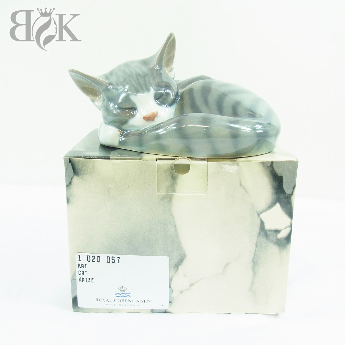 フィギュリン ロイヤルコペンハーゲン 眠り猫 ROYAL COPENHAGEN - | 1