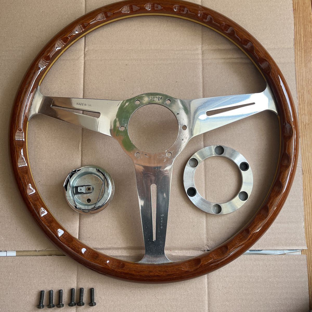 ナルディ NARDI ウッドステアリング ナルディウッドステアリング当時物