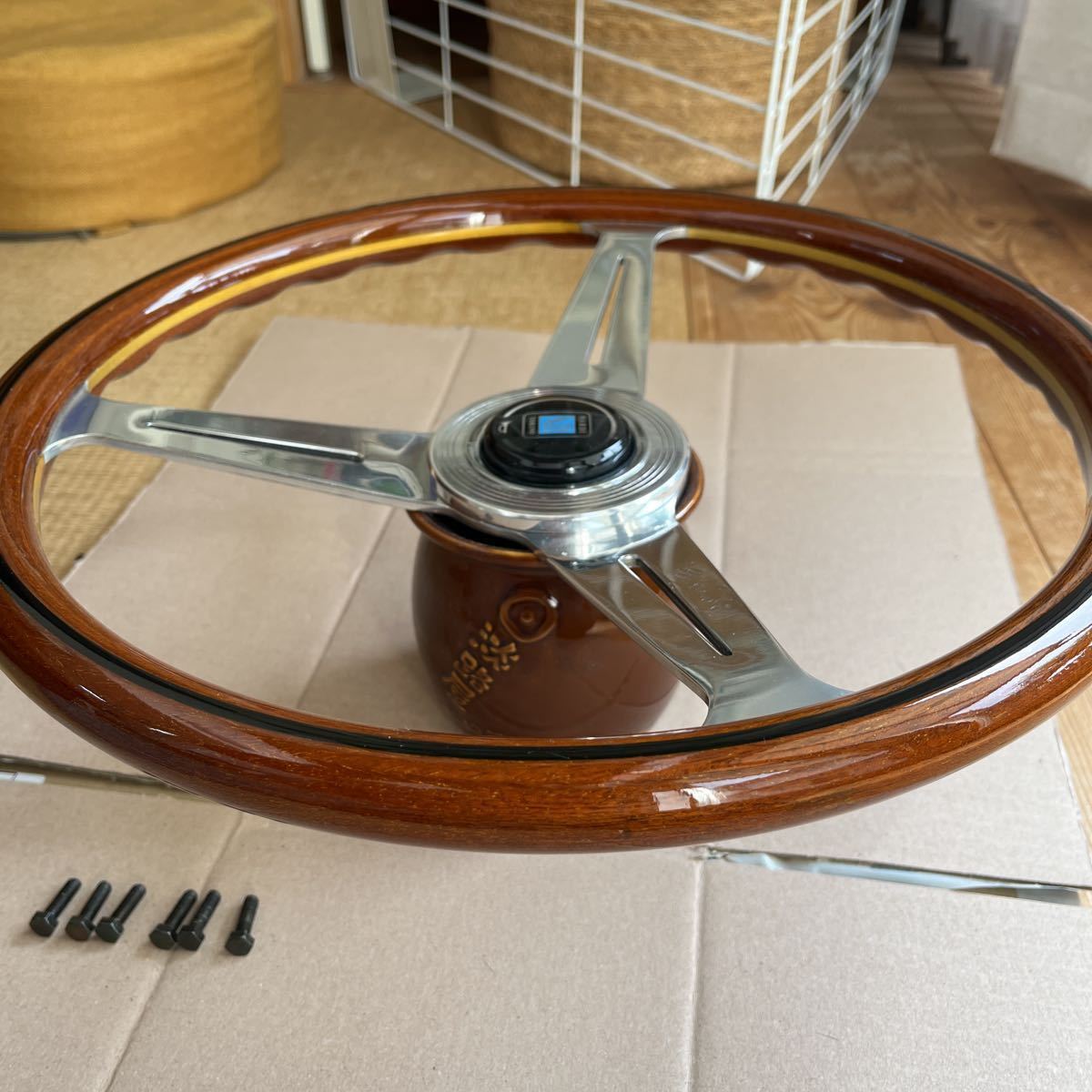 ナルディ NARDI ウッドステアリング ナルディウッドステアリング当時物