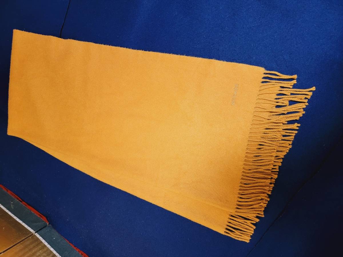 本物　Herms　エルメス　　カシミア大ショール