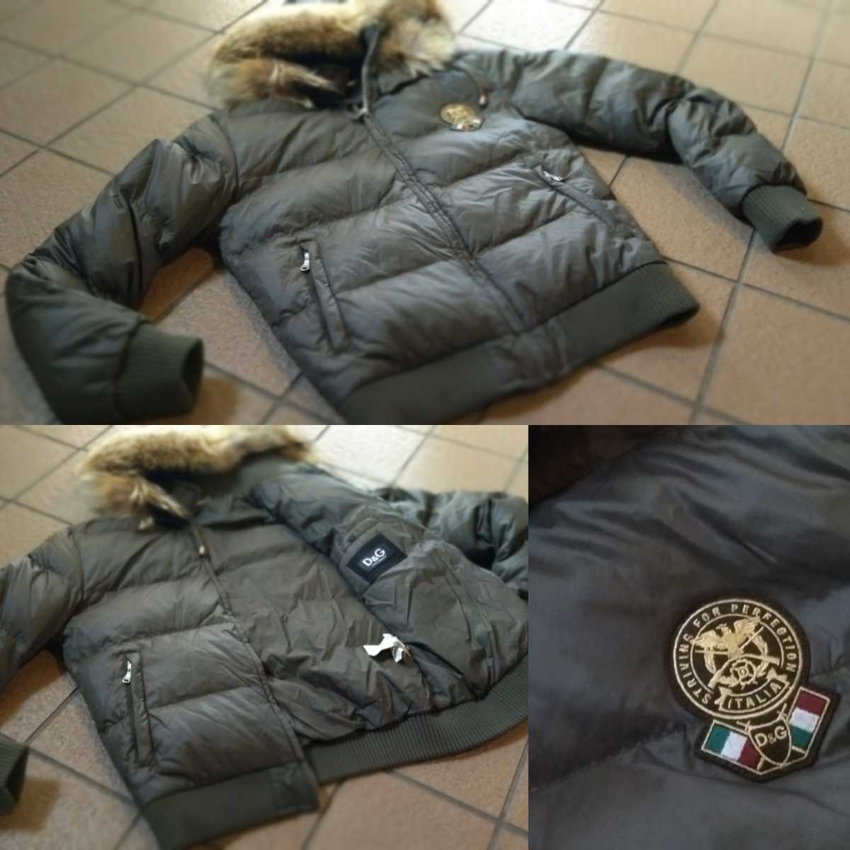 DOLCE&GABBANA ファーダウンジャケット 未使用級【定価約20万】ドルチェ&ガッバーナ DOLCE&GABBANA D&G