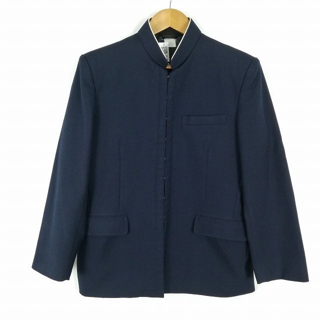 学生服 学ラン 男子 上着 学校指定制服 ラウンドカラー サージ 紺 中古