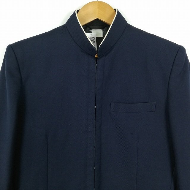学生服 学ラン 男子 上着 学校指定制服 ラウンドカラー サージ 紺 中古