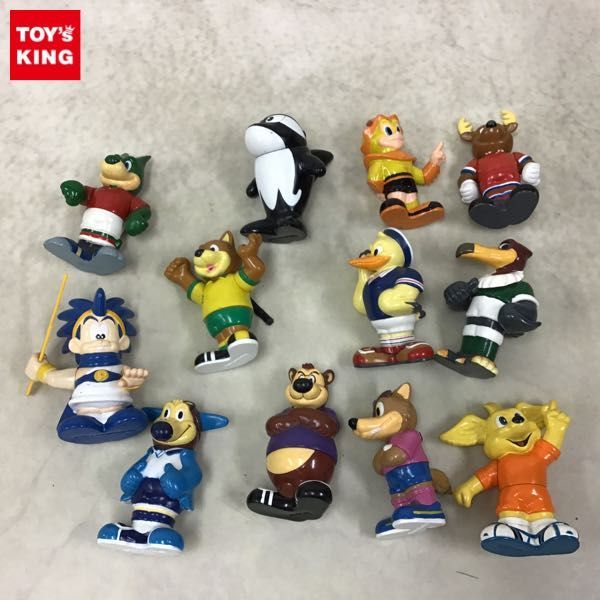 ジャンク Jリーグ マスコット 人形 ソフビ貯金箱 フィギュア 14体