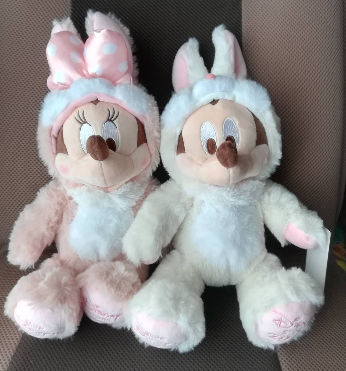 ミッキー　ミニーうさぎぬいぐるみ