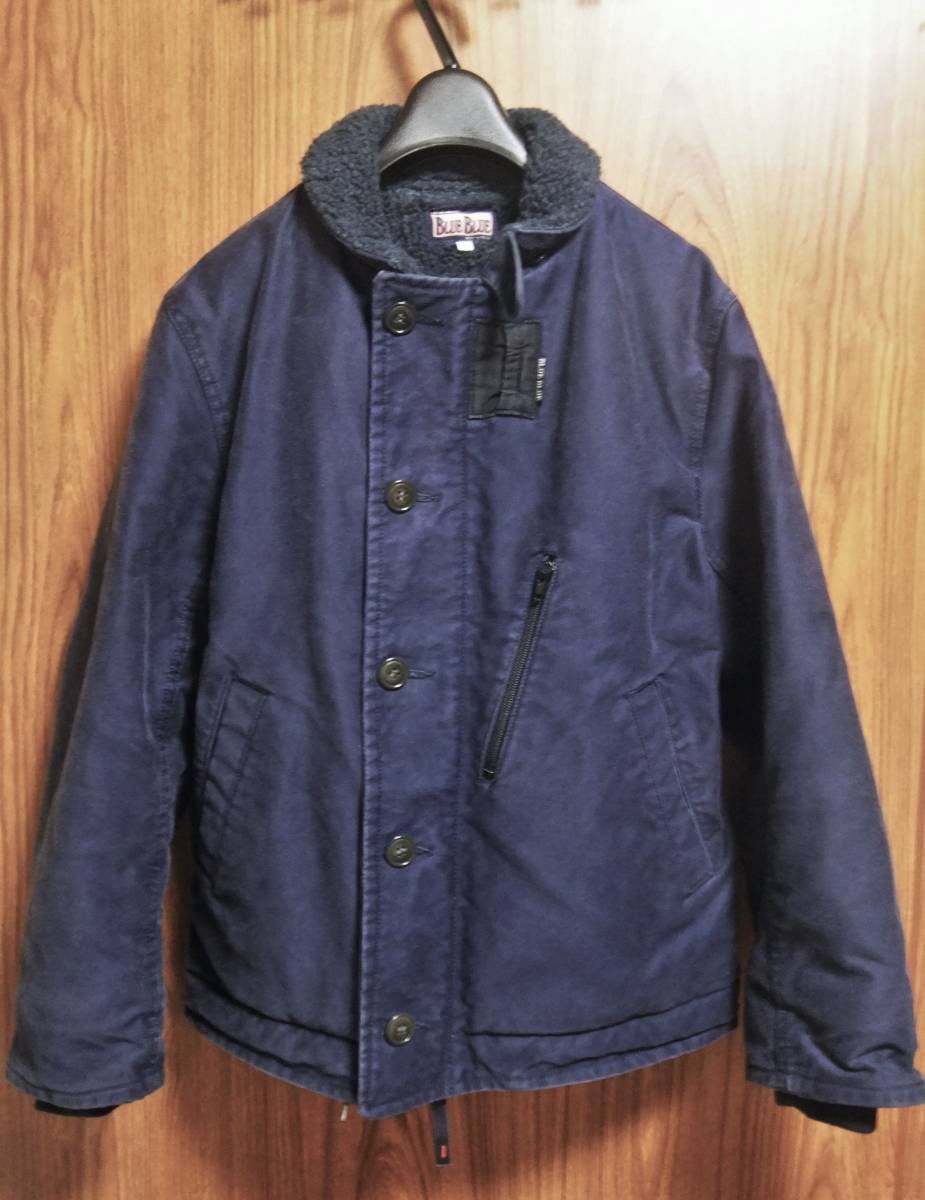 BLUE BLUE（ブルーブルー）ジャーマンクロス N-1 デッキジャケットＳ・藍染・インディゴ